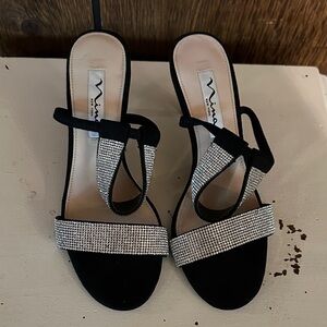 Nina Black and Silver Heels